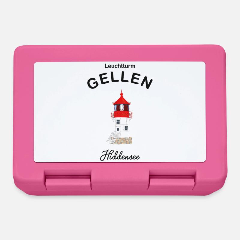 Hiddensee, Leuchtturm Gellen, Deutsche Ostsee - Brotdose - Pink