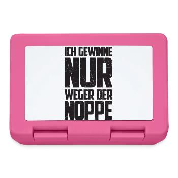Ich gewinne nur wegen Noppe Tischtennisspieler - Brotdose - Pink - Vorne