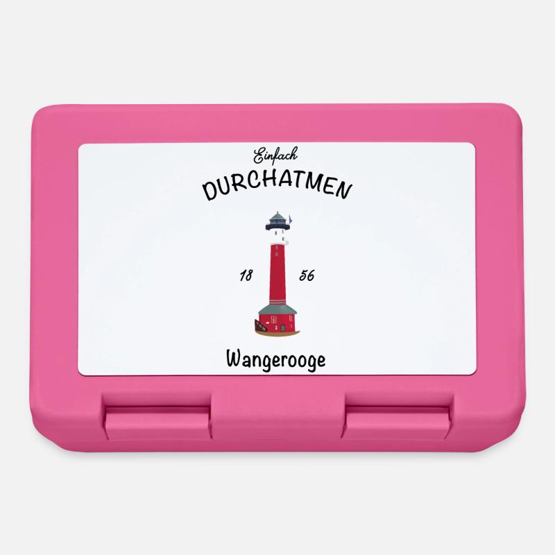 Wangerooge, Just take a deep breath, old lighthouse - Lunchbox - pink
