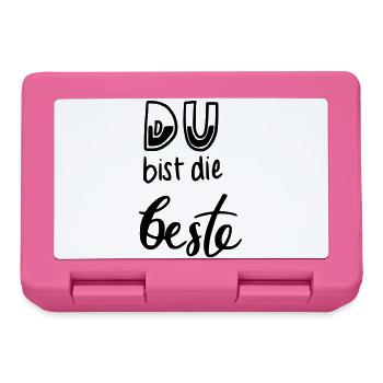 Du bist die beste - Brotdose - Pink - Vorne