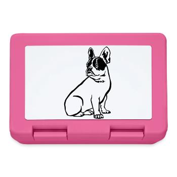 Français Bulldog - Boîte à goûter - rose - Devant