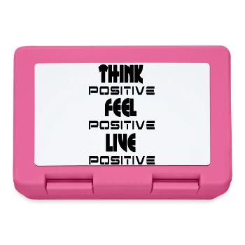 Think feel live positive v1 - Lunchbox - pink - Front