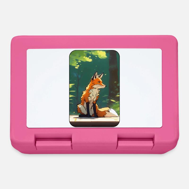 Fuchs im Wald - Brotdose - Pink