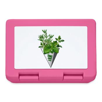 Take Away Herbs - funny print for foodies - Lunchbox - pink - Front