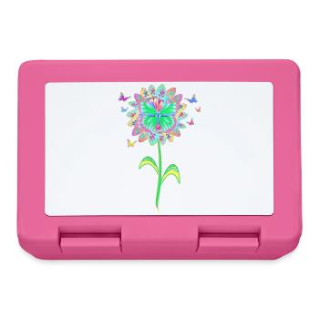 Schmetterling Blume Schmetterlingsblume - Brotdose - Pink - Vorne