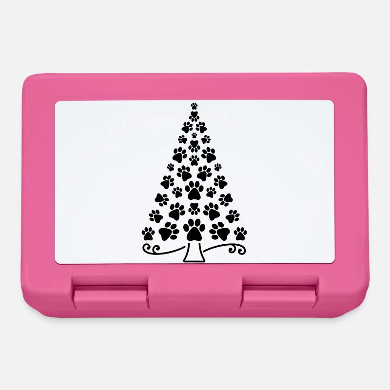 Weihnachtsbaum Pfote - Brotdose - Pink