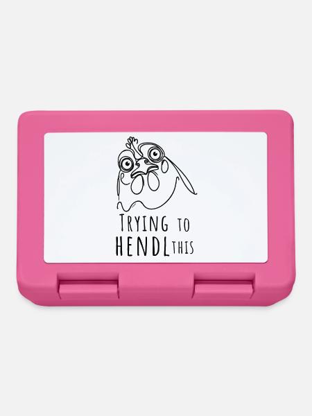 trying to hendl this hühnerliebe dialekt denglisch - Brotdose - Pink