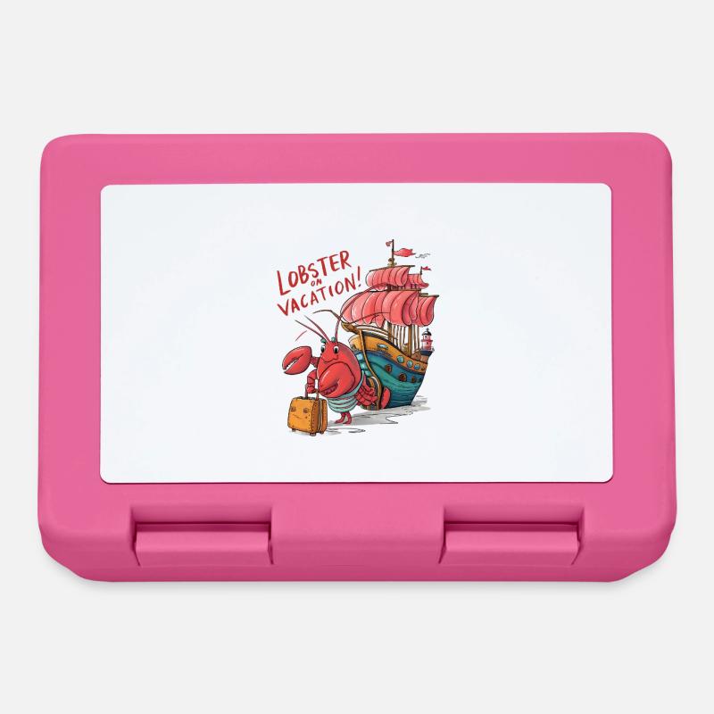 Vacances au homard - Boîte à goûter - rose