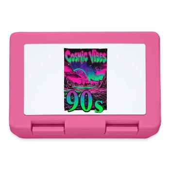 Cosmic Vibes 90s Retro Neon - Lunchbox - pink - Front