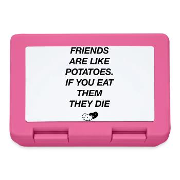 Les amis sont comme des patates - Boîte à goûter - rose - Devant
