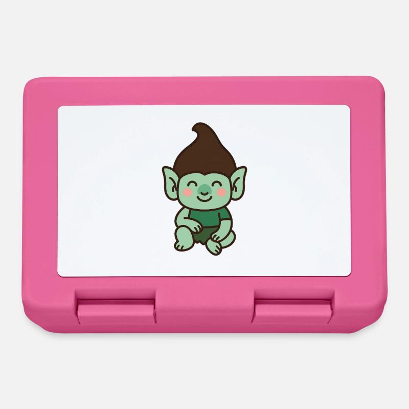Troll mignon – style kawaii - Boîte à goûter - rose