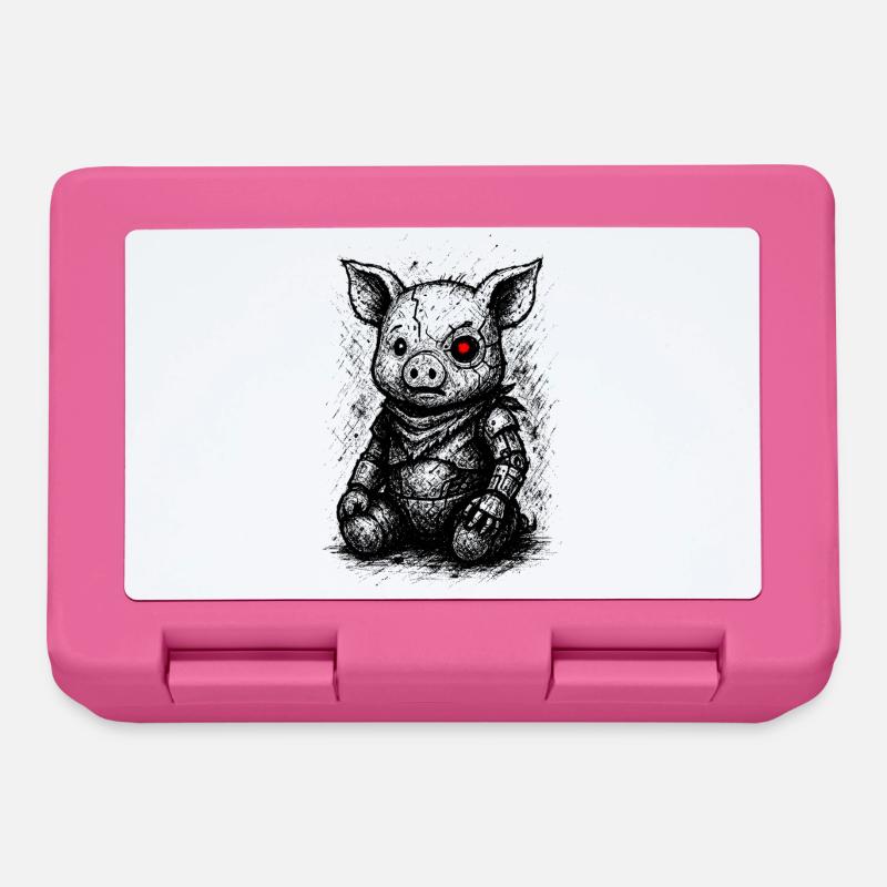 Cochon cybernétique - Boîte à goûter - rose