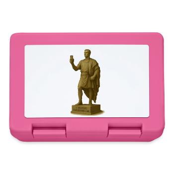 Antiker Philosophieroboter mit Smartphone - Brotdose - Pink - Vorne