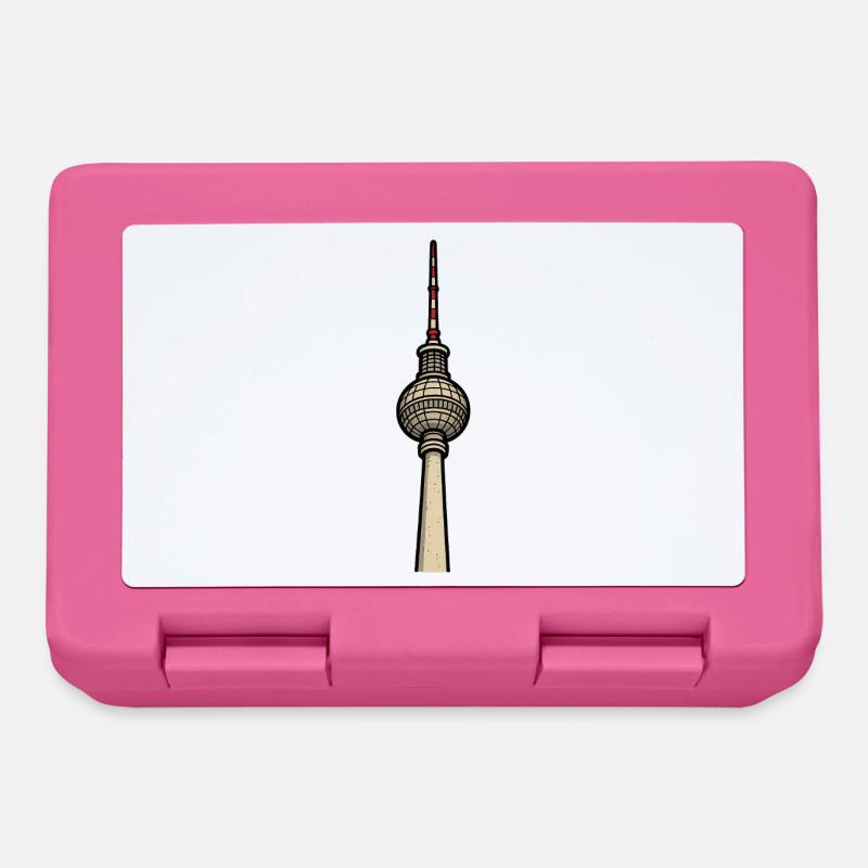 Illustration de la tour de télévision de Berlin - Boîte à goûter - rose