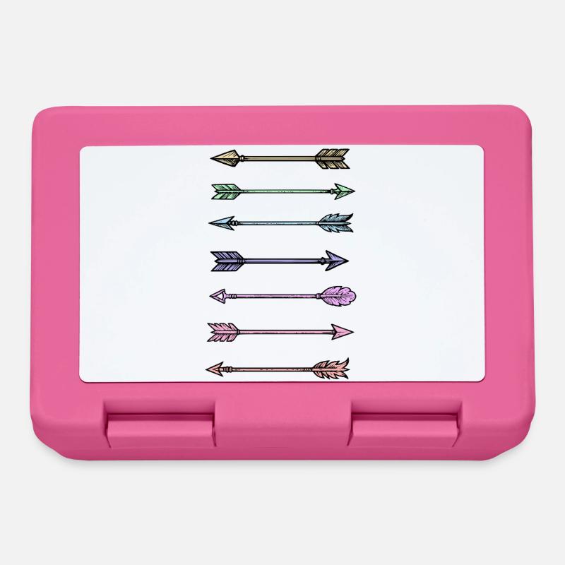 Bunte Pfeile Design - Brotdose - Pink