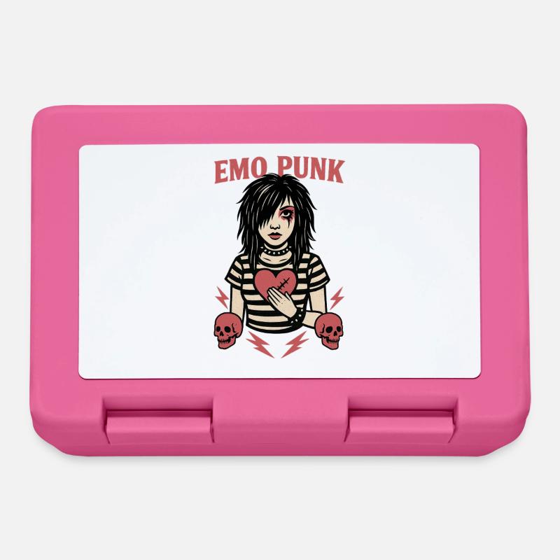 Emo punk chagrin d’amour illustration - Boîte à goûter - rose