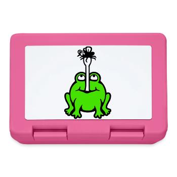 La grenouille attrape la mouche langue moustique manger le crapaud de la faim - Boîte à goûter - rose - Devant