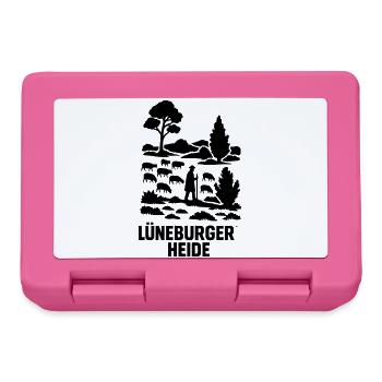 Lüneburger Heide Schäfer Heidschnucken Idylle - Brotdose - Pink - Vorne