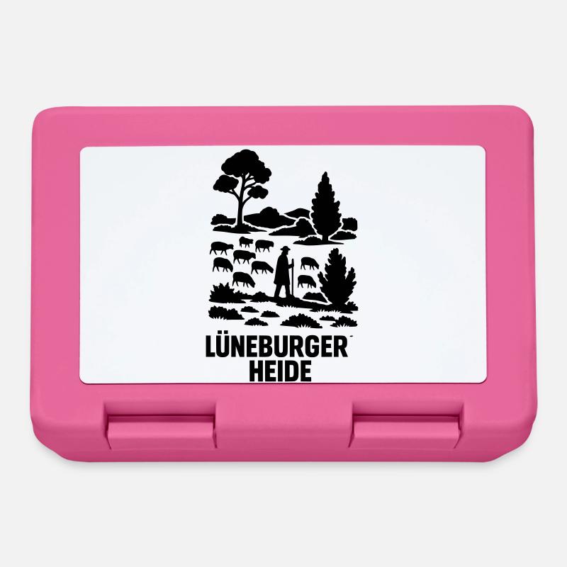 Lüneburger Heide Schäfer Heidschnucken Idylle - Brotdose - Pink