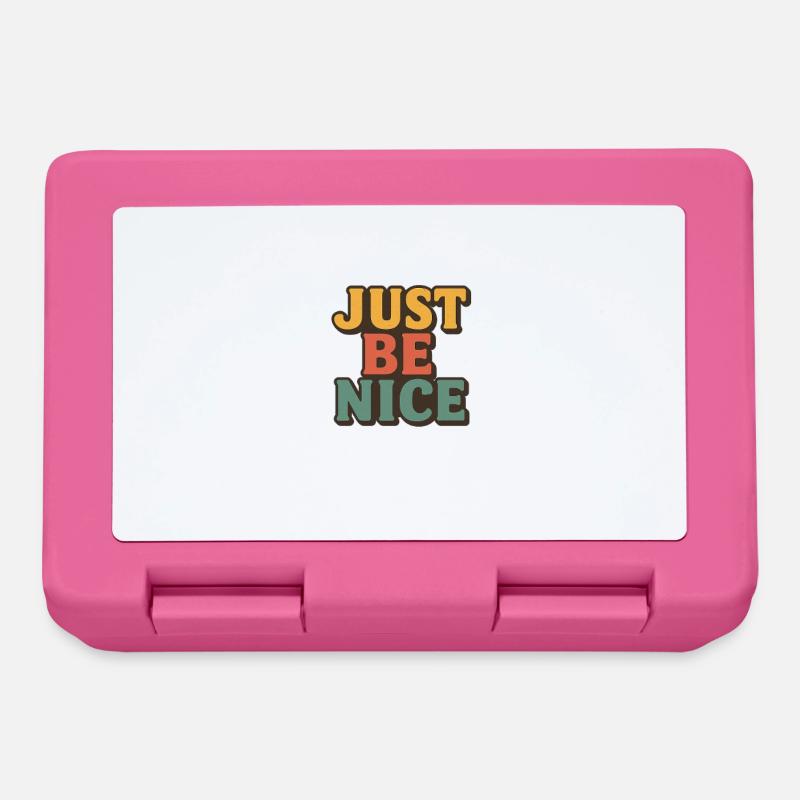 Just Be Nice Retro Typography - Lunchbox - pink
