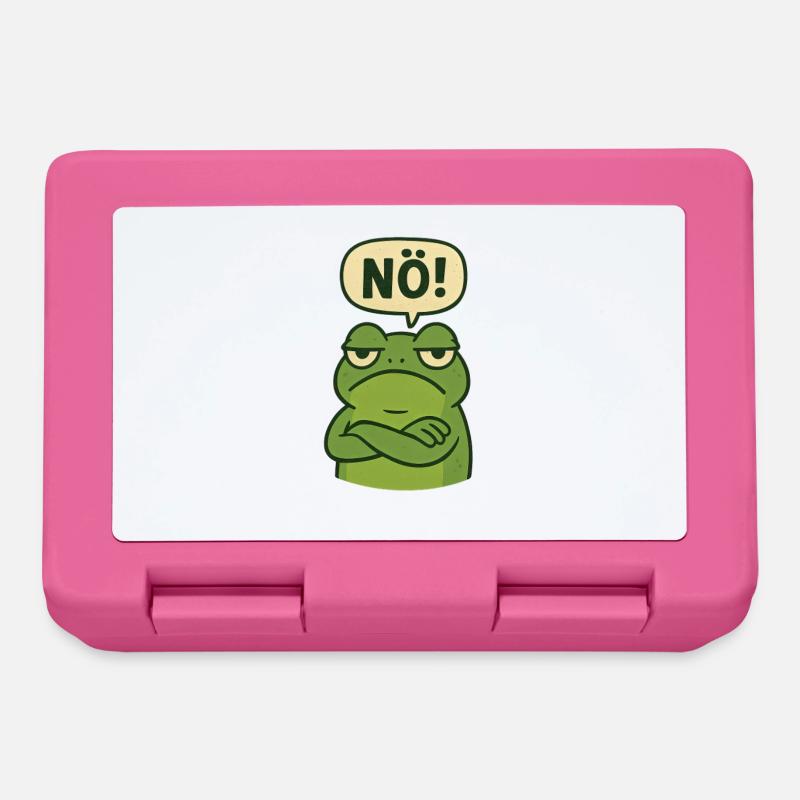 Avant de demander Aucun design de grenouille mignon drôle - Boîte à goûter - rose