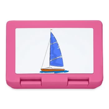 Sailboat blue sail - Lunchbox - pink - Front