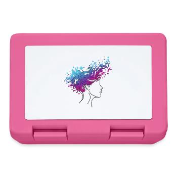 Cosmic Flux – Abstrakte Kopfillustration - Brotdose - Pink - Vorne