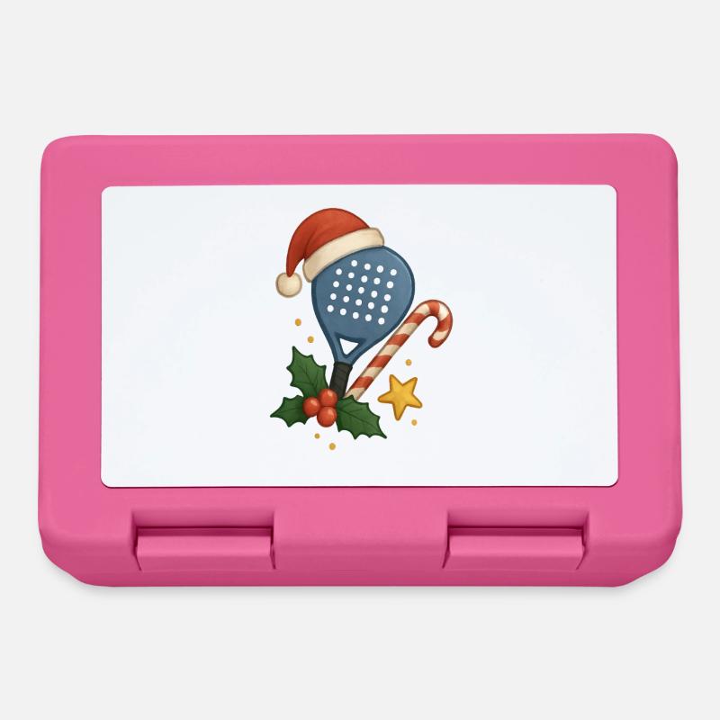 Weihnachts-Padel-Schläger - Brotdose - Pink