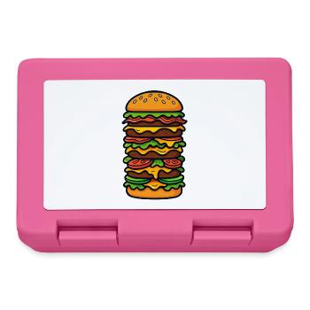 Burger groß XXL - Brotdose - Pink - Vorne