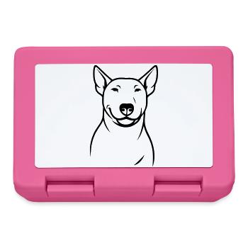 Stilisierter Bullterrier Silhouette - Brotdose - Pink - Vorne