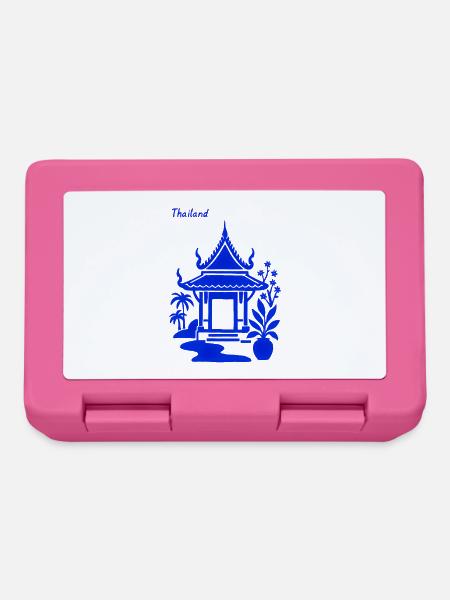 Blauer Thailändischer Pavillon - Brotdose - Pink