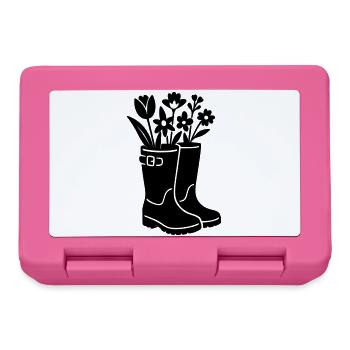 Spring boots with flowers - Lunchbox - pink - Front