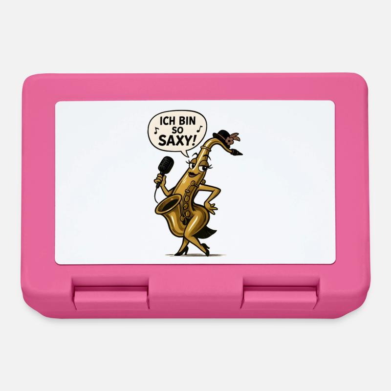 Ich bin so Saxy – Saxophon Diva - Brotdose - Pink