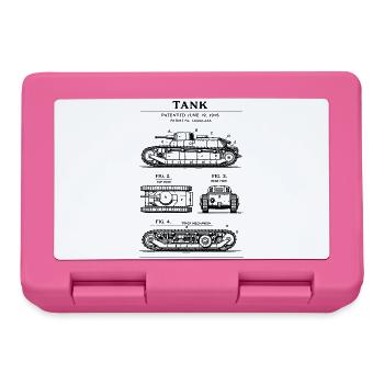 tank patent blueprint - Lunchbox - pink - Front