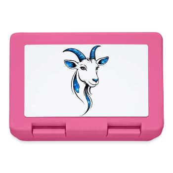 Bleu linéaire de chèvre – motif animal moderne - Boîte à goûter - rose - Devant