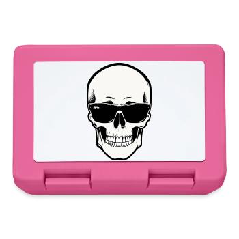 Squelette avec lunettes de soleil en monochrome - Boîte à goûter - rose - Devant