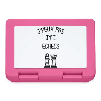 I Can't I Have Chess Humor Club - Lunchbox - pink - Front