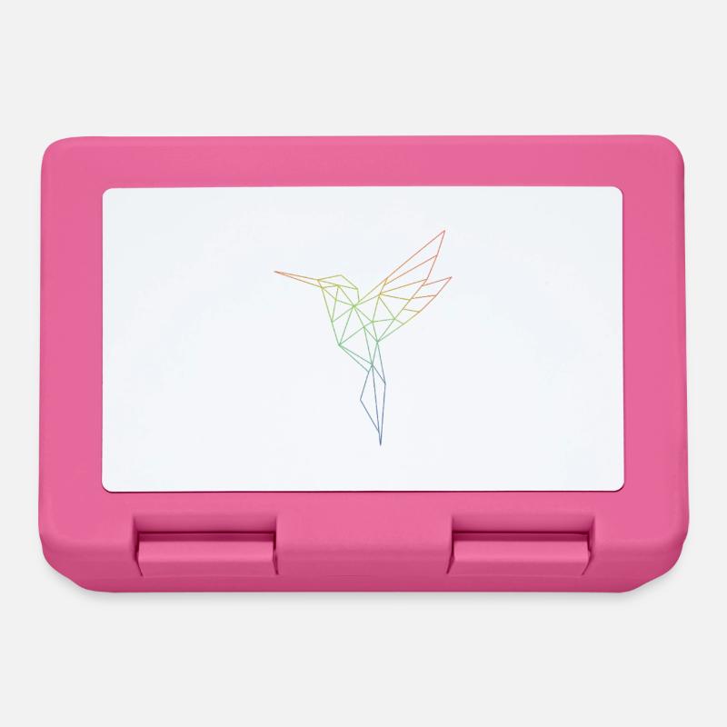 Oiseau arc-en-ciel géométrique - Boîte à goûter - rose