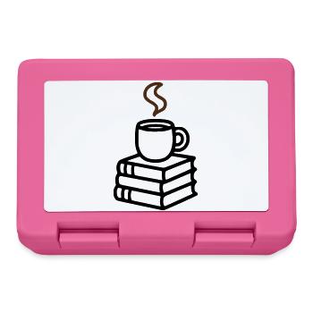 Bücher Kaffeetasse Lesen Buchclub Leseratte - Brotdose - Pink - Vorne