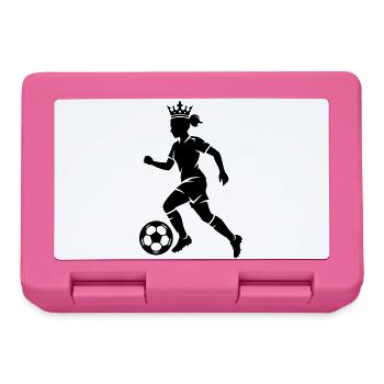 Fussballerin Fussball Silhouette - Brotdose - Pink - Vorne