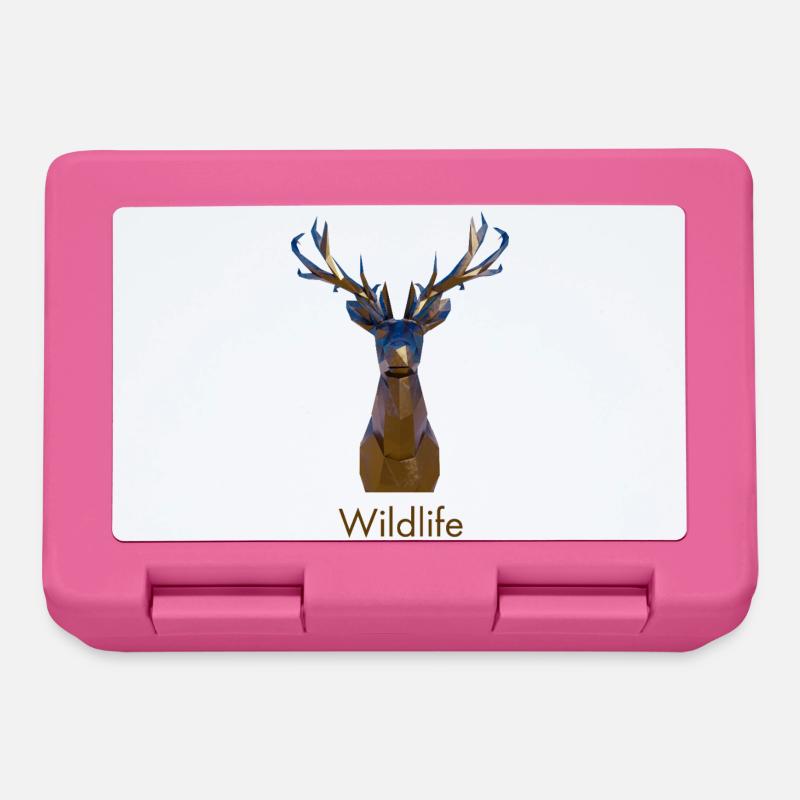 Faune géométrique des cerfs - Boîte à goûter - rose