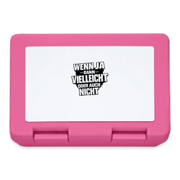 Vielleicht Oder Nicht – Entscheidungswitz - Brotdose - Pink - Vorne