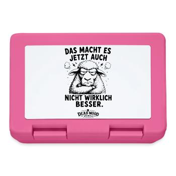 Genervtes Schaf Sarkasmus Humor Lustiger Spruch - Brotdose - Pink - Vorne