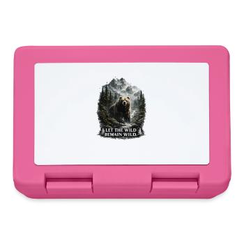 Grizzli – Nature sauvage et conservation de la nature - Boîte à goûter - rose - Devant