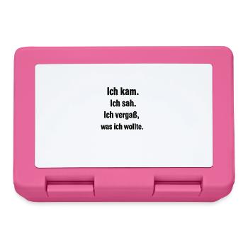 Ich kam. Ich sah. Ich vergaß, was ich wollte - Brotdose - Pink - Vorne