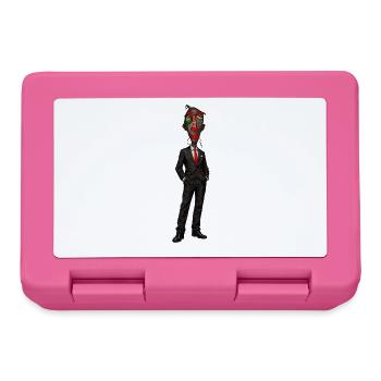 Surreales Anzugportrait mit Farbmaske - Brotdose - Pink - Vorne
