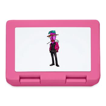 Psychedelischer Anzugheld Neon - Brotdose - Pink - Vorne
