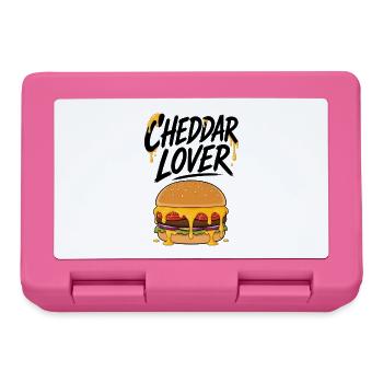 Amoureux du Cheddar Burger Illustration - Boîte à goûter - rose - Devant