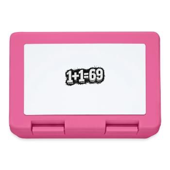 1+1=69 Grunge Typo Position, Couple, Couple, Meet - Lunchbox - pink - Front