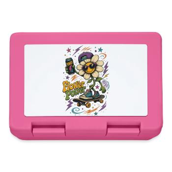 Flower Power Skateboard Flower – Cool Retro Hippi - Lunchbox - pink - Front